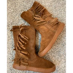 Toddlers Livie & Luca suede fringe trim boots